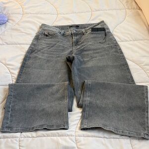 Oneso Light Gray Denim Jeans - Wide Leg